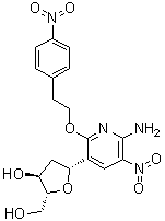 (1R)-1-C-[6-Amino-5-nitro-2-[2-(4-nitrophenyl)ethoxy]-3-pyridinyl]-1,4-anhydro-2-deoxy-D-erythro-pentitol molecular structure (CAS 927186-60-5)