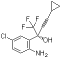 (R)-5-Chloro-alpha-(cyclopropylethynyl)-2-amino-alpha-(trifluoromethyl)benzenemethanol molecular structure (CAS 927812-33-7)