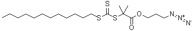 2-Dodecylsulfanylthiocarbonylsulfanyl-2-methylpropionic acid 3-azidopropyl ester molecular structure (CAS 927816-03-3)