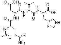 N2-乙酰基-L-谷氨酰胺酰-L-alpha-天冬氨酰-L-缬氨酰-L-组氨酸分子结构 (CAS 928006-50-2)