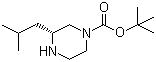 (3R)-3-(2-Methylpropyl)-1-piperazinecarboxylic acid tert-butyl ester molecular structure (CAS 928025-61-0)