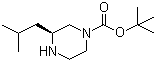 (3S)-3-(2-Methylpropyl)-1-piperazinecarboxylic acid tert-butyl ester molecular structure (CAS 928025-62-1)