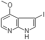 结构式 CAS# 928653-75-2, 3-碘-4-甲氧基-1H-吡咯并[2,3-b]吡啶