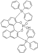 (S)-3,3'-二(三苯基硅烷基)-1,1'-联萘-2,2'-二基磷酸氢酯分子结构 (CAS 929097-92-7)