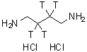 1,4-丁二胺-2,2,3,3-t<sub>4</sub> 二盐酸盐分子结构 (CAS 92915-83-8)