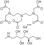 Gadopentetate monomeglumine molecular structure (CAS 92923-57-4)