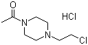 1-乙酰基-4-(2-氯乙基)哌嗪盐酸盐分子结构 (CAS 92928-18-2)