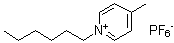 1-n-Hexyl-4-methylpyridinium hexafluorophosphate molecular structure (CAS 929897-32-5)