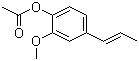 structure of CAS# 93-29-8, Isoeugenyl acetate;2-Methoxy-4-prop-1-enylphenyl acetate