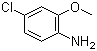 结构式 CAS# 93-50-5, 4-氯-2-甲氧基苯胺