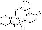 structure of CAS# 93100-99-3, 4-Chloro-N-[1-(2-phenylethyl)-2-piperidinylidene]benzenesulfonamide