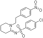 结构式 CAS# 93101-02-1, 4-氯-N-[1-[2-(4-硝基苯基)乙基]-2-亚哌啶基]苯磺酰胺