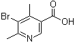5-溴-4,6-二甲基烟酸分子结构 (CAS 93350-01-7)