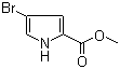 4-溴-1H-吡咯-2-羧酸甲酯分子结构 (CAS 934-05-4)