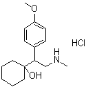 1-[1-(4-甲氧基苯基)-2-(甲基氨基)乙基]环己醇盐酸盐分子结构 (CAS 93413-90-2)