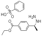 4-[(1S)-1-肼基乙基]苯甲酸乙酯苯磺酸盐分子结构 (CAS 934495-38-2)