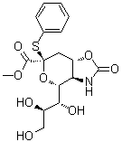 结构式 CAS# 934591-79-4, (3aR,4R,6R,7aS)-六氢-2-氧代-6-(苯硫基)-4-[(1R,2R)-1,2,3-三羟基丙基]-4H-吡喃并[3,4-d]恶唑-6-羧酸甲酯
