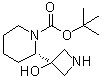 结构式 CAS# 934666-39-4, (S)-2-(3-羟基氮杂环丁-3-基)哌啶-1-羧酸叔丁酯