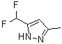 结构式 CAS# 934759-09-8, 5-(二氟甲基)-3-甲基-1H-吡唑