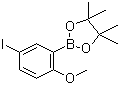 5-碘-2-甲氧基苯硼酸频那醇酯分子结构 (CAS 935446-54-1)