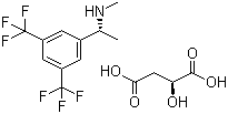 (2S)-2-羟基丁二酸和 (alphaR)-N,alpha-二甲基-3,5-双(三氟甲基)苄胺化合物分子结构 (CAS 935534-56-8)