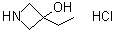 3-Ethylazetidin-3-ol hydrochloride molecular structure (CAS 935668-00-1)