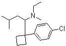 1-(4-Chlorophenyl)-N-ethyl-N-methyl-alpha-(2-methylpropyl)cyclobutanemethanamine molecular structure (CAS 935888-80-5)