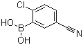 structure of CAS# 936249-33-1, 2-Chloro-5-cyanophenylboronic acid;2-Chloro-5-cyanobenzeneboronic acid