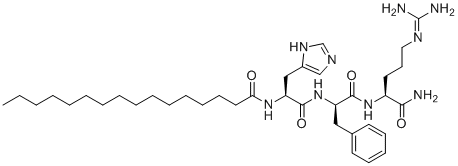 Palmitoyl tripeptide-8 molecular structure (CAS 936544-53-5)