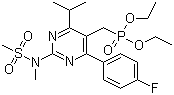 P-[[4-(4-Fluorophenyl)-6-(1-methylethyl)-2-[methyl(methylsulfonyl)amino]-5-pyrimidinyl]methyl]phosphonic acid diethyl ester molecular structure (CAS 937639-31-1)