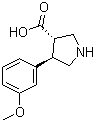 (3S,4R)-4-(3-Methoxyphenyl)pyrrolidine-3-carboxylic acid molecular structure (CAS 937692-64-3)