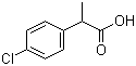 2-(4-氯苯基)丙酸分子结构 (CAS 938-95-4)