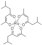 三(6-甲基-2,4-庚二酮)钌分子结构 (CAS 93805-28-8)