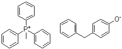 Methyltriphenylphosphonium salt with 4-(phenylmethyl)phenol (1:1) molecular structure (CAS 93839-49-7)