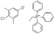 4-氯-3,5-二甲基苯酚乙基三苯基鏻盐分子结构 (CAS 93840-99-4)