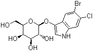 5-溴-6-氯-3-吲哚基-beta-D-半乳糖苷分子结构 (CAS 93863-88-8)