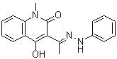 4-Hydroxy-1-methyl-3-[1-(phenylhydrazono)ethyl]-2(1H)-quinolinone molecular structure (CAS 93873-16-6)