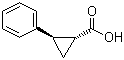 反式-2-苯基环丙烷羧酸分子结构 (CAS 939-90-2)
