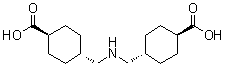 结构式 CAS# 93940-19-3, [反式(反式)]-(4,4'-[亚氨基二(亚甲基)]二环己烷羧酸