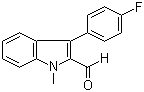 3-(4-Fluorophenyl)-1-methyl-1H-indole-2-carbaldehyde molecular structure (CAS 93957-42-7)