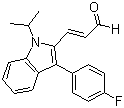 (E)-3-[3'-(4''-Fluorophenyl)-1'-(1''-methylethyl)-1H-indol-2''-yl]-2-propnal molecular structure (CAS 93957-50-7)