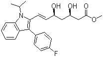 Fluvastatin methyl ester molecular structure (CAS 93957-53-0)