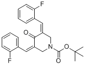 tert-Butyl 3,5-bis(2-fluorobenzylidene)-4-oxopiperidine-1-carboxylate molecular structure (CAS 939681-36-4)
