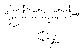 PF-562271 benzenesulfonate  molecular structure (CAS 939791-38-5)