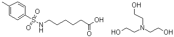 2,2',2''-Nitrilotrisethanol 6-[[(4-methylphenyl)sulfonyl]amino]hexanoate (salt) molecular structure (CAS 93981-14-7)