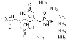 [1,2-Ethanediylbis[nitrilobis(methylene)]]tetrakisphosphonic acid heptaammonium salt molecular structure (CAS 93983-12-1)