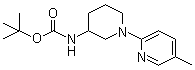 结构式 CAS# 939986-25-1, N-[1-(5-甲基-2-吡啶基)-3-哌啶基]氨基甲酸叔丁酯