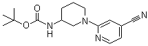 N-[1-(4-Cyano-2-pyridinyl)-3-piperidinyl]carbamic acid tert-butyl ester molecular structure (CAS 939986-28-4)