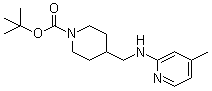 structure of CAS# 939986-30-8, 4-[[(4-Methyl-2-pyridinyl)amino]methyl]-1-piperidinecarboxylic acid tert-butyl ester