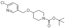 结构式 CAS# 939986-38-6, 4-[(6-氯-3-吡啶基)甲氧基]-1-哌啶甲酸叔丁酯